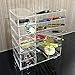 Ikee Design Acrylic 6-Shelf Office Desk Organizer, Caddy Organizer Racks for Office or Teacher Supplies, 9 1/2