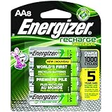Energizer Recharge Universal 2000 mAh Rechargeable AA Batteries, Pre-Charged,  8 count