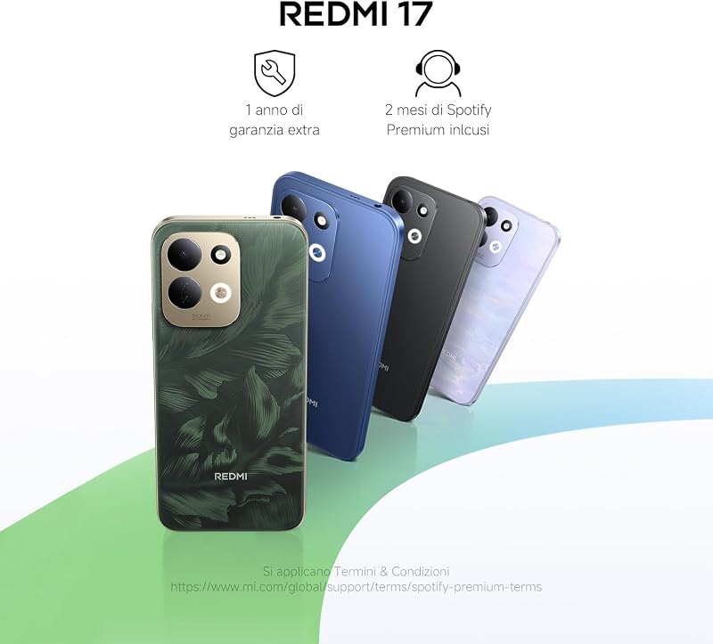 REDMI 17, Smartphone 4+128GB, Blu Profondo, Batteria 7500 mAh, Ricarica 45W