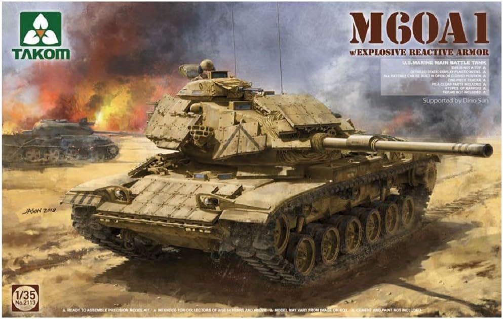 TAKOM TAK2113 Plastic Construction Kit for M60A1 Unpainted Grey