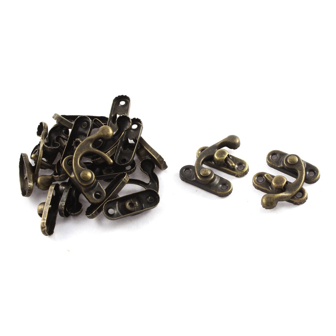 Sourcingmap Retro Style Swing Bag Clasp Closure Lock Box Latch Bronze Tone 10 Pcs