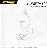 Cressi F-Dual + Supernova Dry Combo Unisex Mask Snorkel Blue Clear view 6