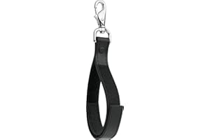 Shield Wallets Leather Glove Strap with Chrome Swivel Clasp, Secure Loop Holder for Firefighter, Police, EMT & Utility Gear