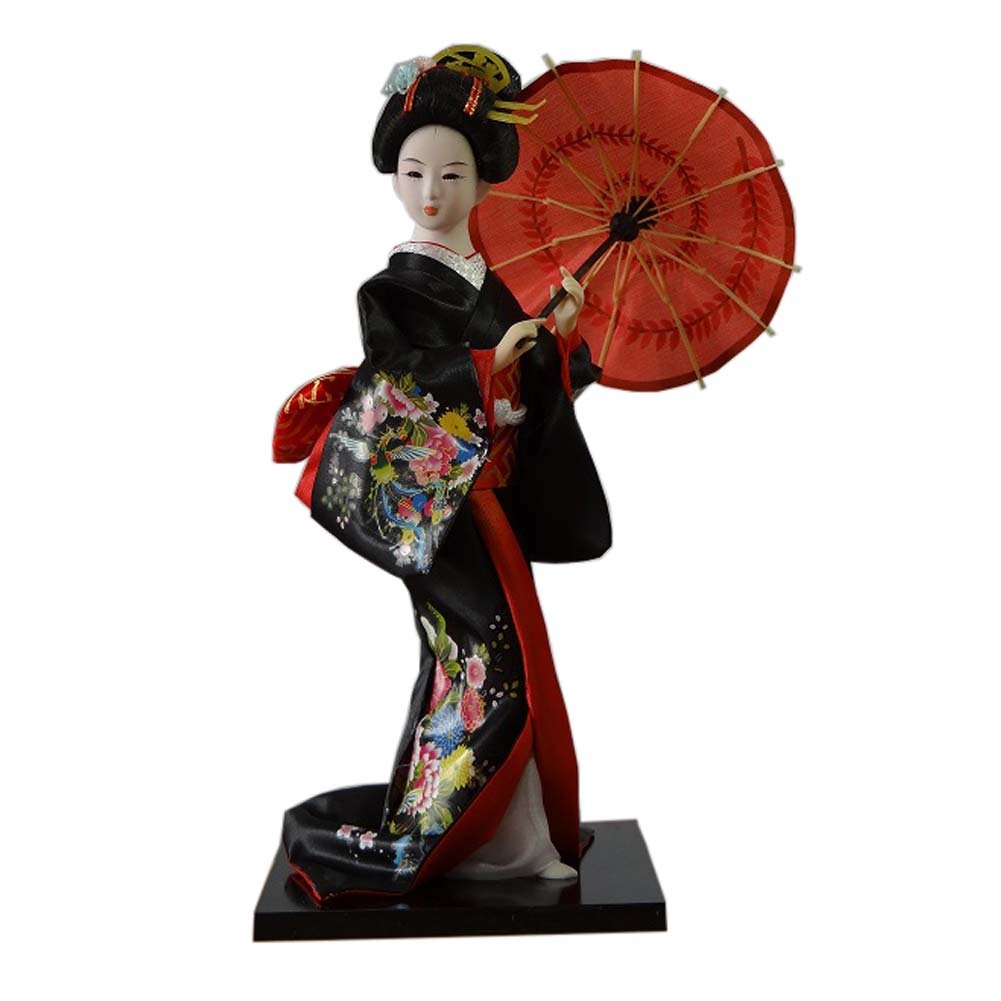 FANCYPUMPKIN Japanese Dolls Geisha Girl Geiko Kimono Doll Home Decoration Art Collection, D-16
