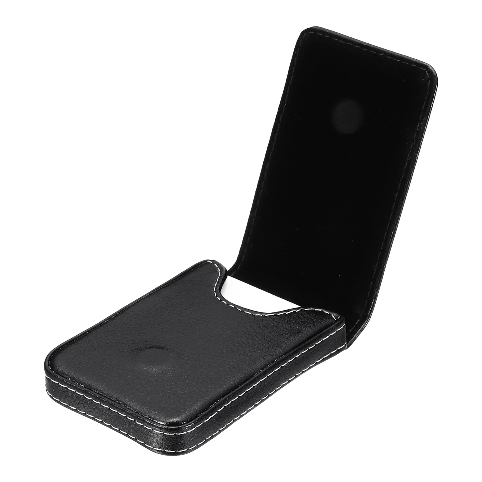 PATIKIL Business Card Holder, PU Leather Business Card Pocket Slim Name Card Wallet with Magnetic Shut for Office Credit Card ID Organization, Black