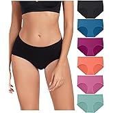 wirarpa Women's Underwear Cotton Hipster Panties Ladies Panties 6 Pack (Regular & Plus Size)