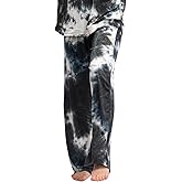 Hello Mello Dyes The Limit Lounge Pants Soft Pajama Tie Dye Bottoms Elastic Waistband Drawstring Tie