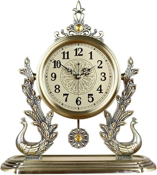 Amazon Com Table Clock Living Room Decor Desk Clocks Battery