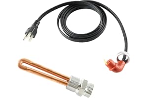 YSHAP Engine Block Heater Compatible with 1995-2003 Fo-rd F250 F350 7.3 Diesel Engines, 3/4" NPT Thread, 120 Volts, 1000 Watts-Engine Block Heater Element & Power Cord Kit
