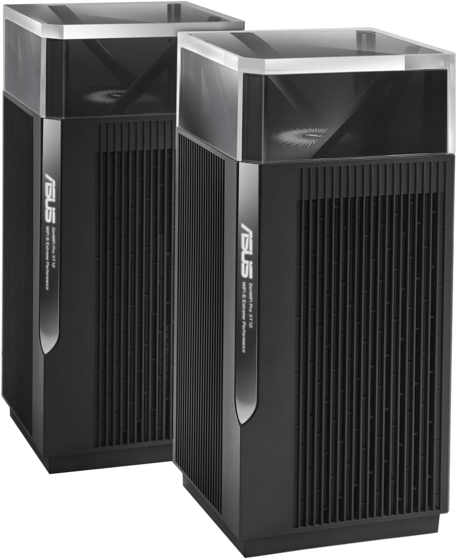 ASUS ZenWiFi Pro XT12 AX11000 WiFi 6 Mesh System 2 Pack 6000 sq ft Tri-Band