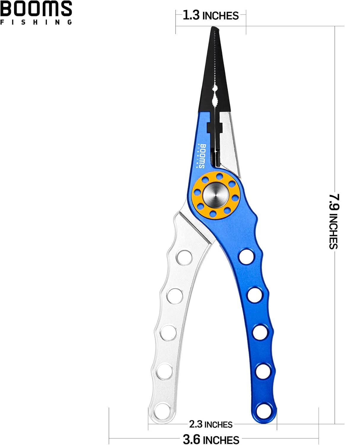 Booms Fishing X1 Aluminum Fishing Pliers Hook Remover Braid Line Cutting and Split Ring with Coiled Lanyard and Sheath : Sports & Outdoors