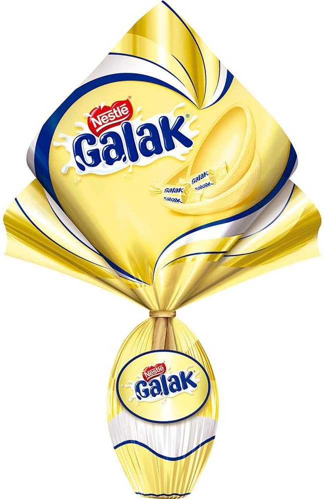 Nestlé - Galak - White Chocolate Easter Egg - 6.53 Oz (PACK OF 1) | Ovo de Páscoa de Chocolate Branco - 185g