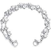 LinnaLove Double Heart Link Interchangeable Medical ID Bracelet Chain | Hypoallergenic Stainless Steel chain for interchangeable medical ID tags. Available sizes: 4.5-6.5 inches.