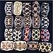 FUMUD Fashion Design Style Multi Butterfly Magic Wood Beading EZ Double Clips Hair Slide Combs Hair Accessories (12pcs)