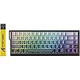 ATTACK SHARK X68 HE Rapid Trigger Mechanical Gaming Keyboard 60% Wired TKL with Adjustable Actuation,Hall Effect Magnetic Switch,8KHz Polling Rate,RGB Backlit,Top Mount,Side Printed Keycap(Moonlight)