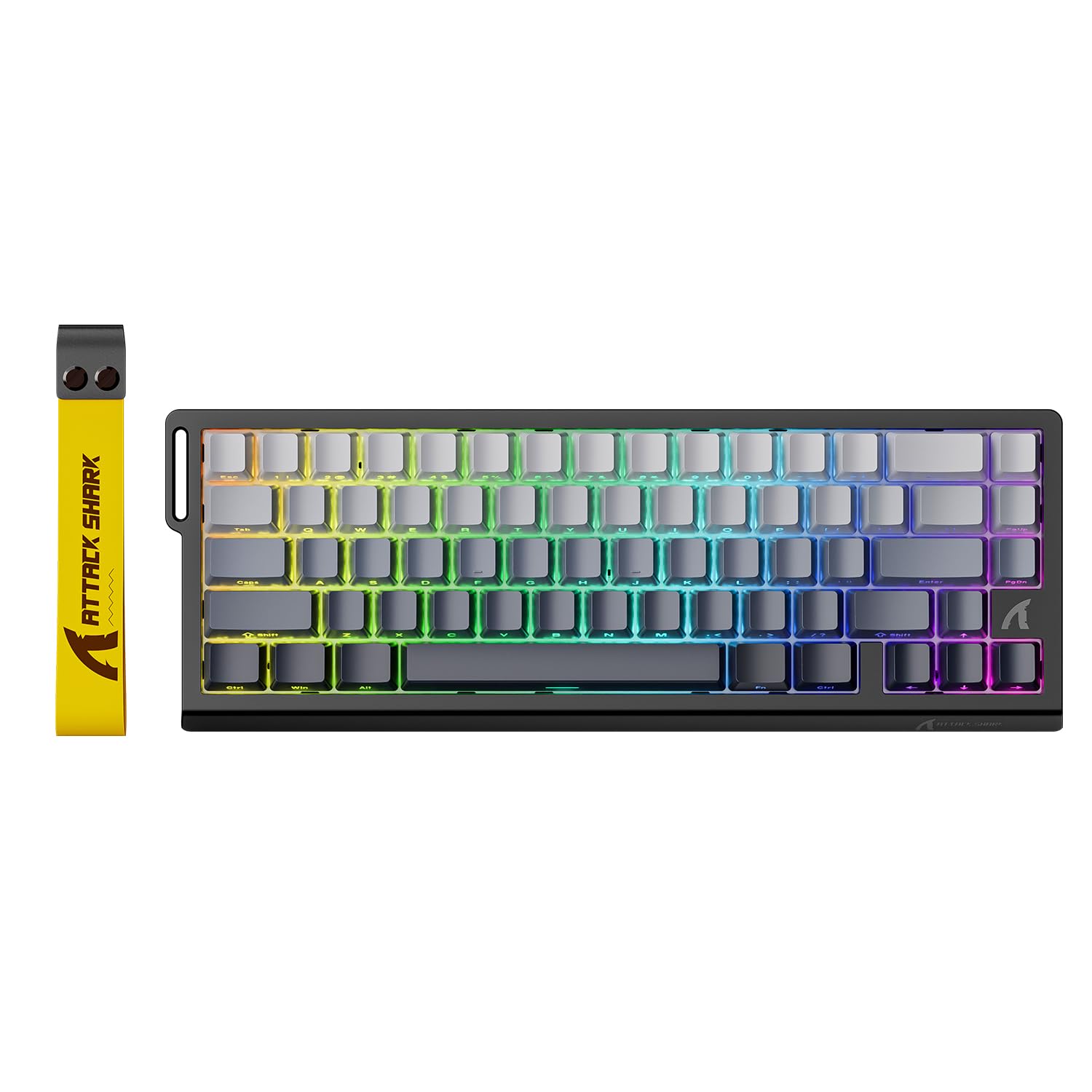 Photo 1 of ATTACK SHARK X68 HE Rapid Trigger Mechanical Gaming Keyboard 60% Wired TKL with Adjustable Actuation,Hall Effect Magnetic Switch,8KHz Polling Rate,RGB Backlit,Top Mount,Side Printed Keycap(Moonlight)