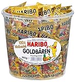 Haribo Mini Goldbaren ( Haribo mini Gold Bears ) , 100x minibags, 980g Tub