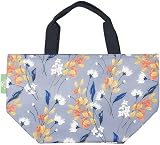 ECO CHIC Eco Chic Lightweight Foldable Insulated Lunch Bag Flowers Grey view 1