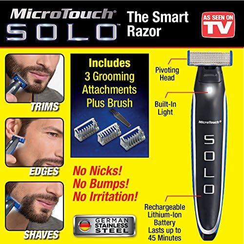 MicroTouch SOLO Smart Razor - NEW! As Seen On TV Micro Touch Shaver and Trimmer