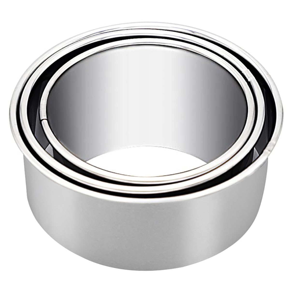 3Pack Round Cookie Biscuit Cutter Set, Stainless