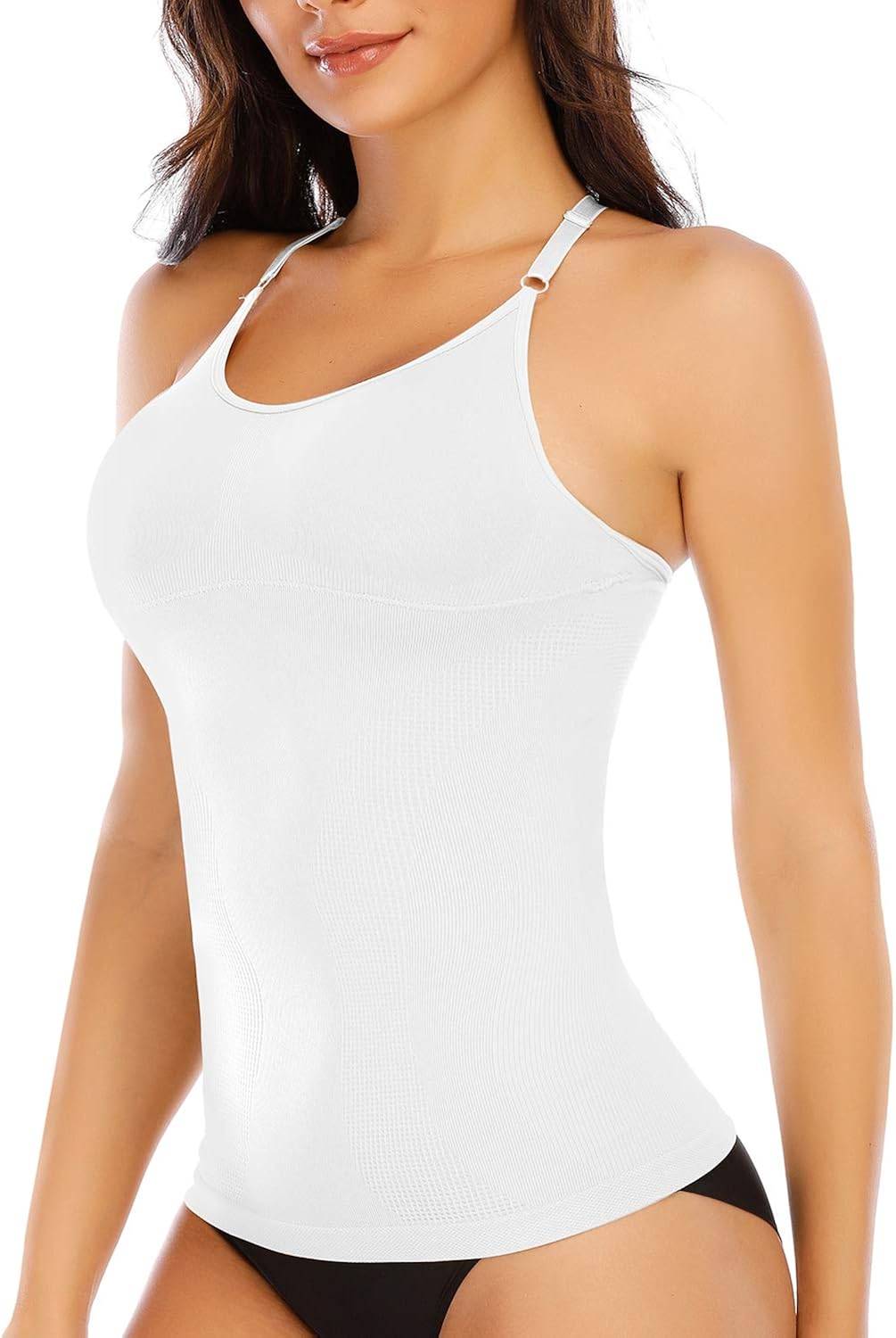 Womens Shapewear Tank Top with Built in Bra Tummy Control Cami Slimming Compression Tanks Body Shaper at  Women’s Clothing store