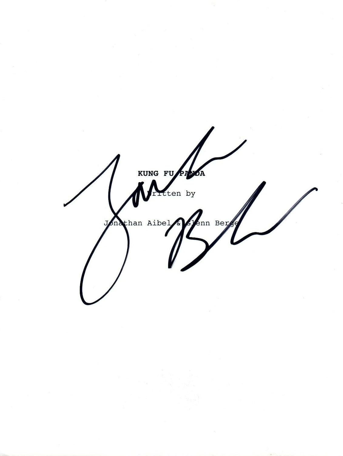 Jack Black Signed Autographed Kung Fu Panda Movie Script Coa Vd At Amazon S Entertainment Collectibles Store