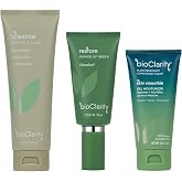 BioClarity 3-Step Essentials Skin Care Routine for Normal and Oily Skin Types | Cleanse, Restore, Moisturize, Hydrate | 100% Clean Vegan Ingredients | Full Size