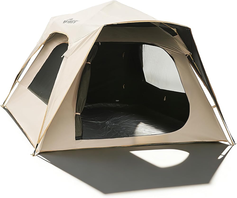 Hibtn Instant Pop Up Tent 2-3 Man 4 Season Waterproof Windproof Lightweight