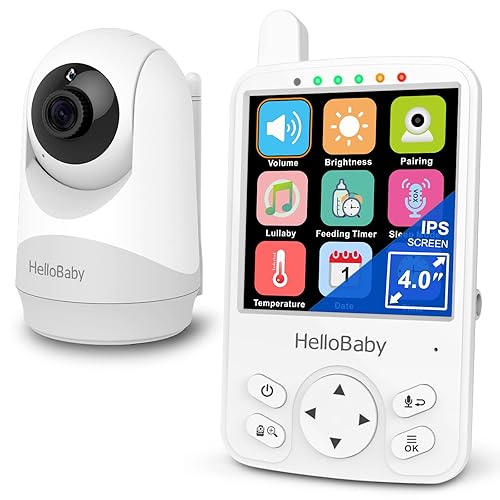 HelloBaby Baby Monitor with Camera and Audio, 4