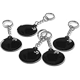 BABIQT 5pcs NFC Keyfobs Tags Black NTAG213 NFC Keychain Rewritable NFC Cards 137 Bytes Memory Compatible with All NFC-Enabled