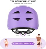 ValueTalks Kids Helmet & Pads Set Age 5-12 Purple Bike Skateboard Scooter view 5
