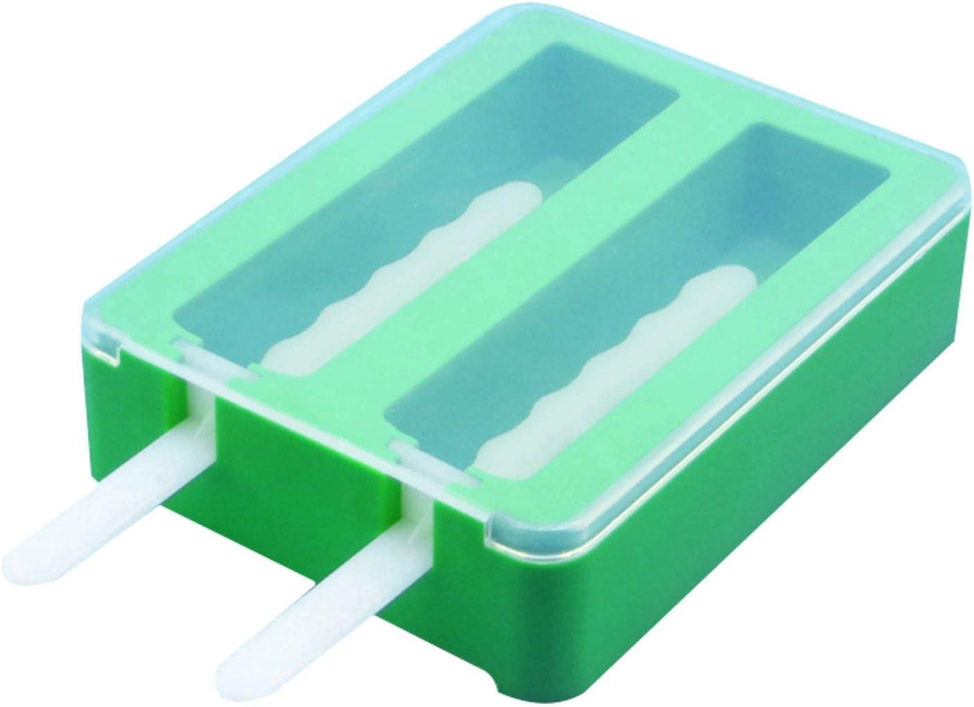 Durable Silicone Ice Pop Mold Rectangle Ice Cream Bar Mold Popsicle Maker Mold with Lid