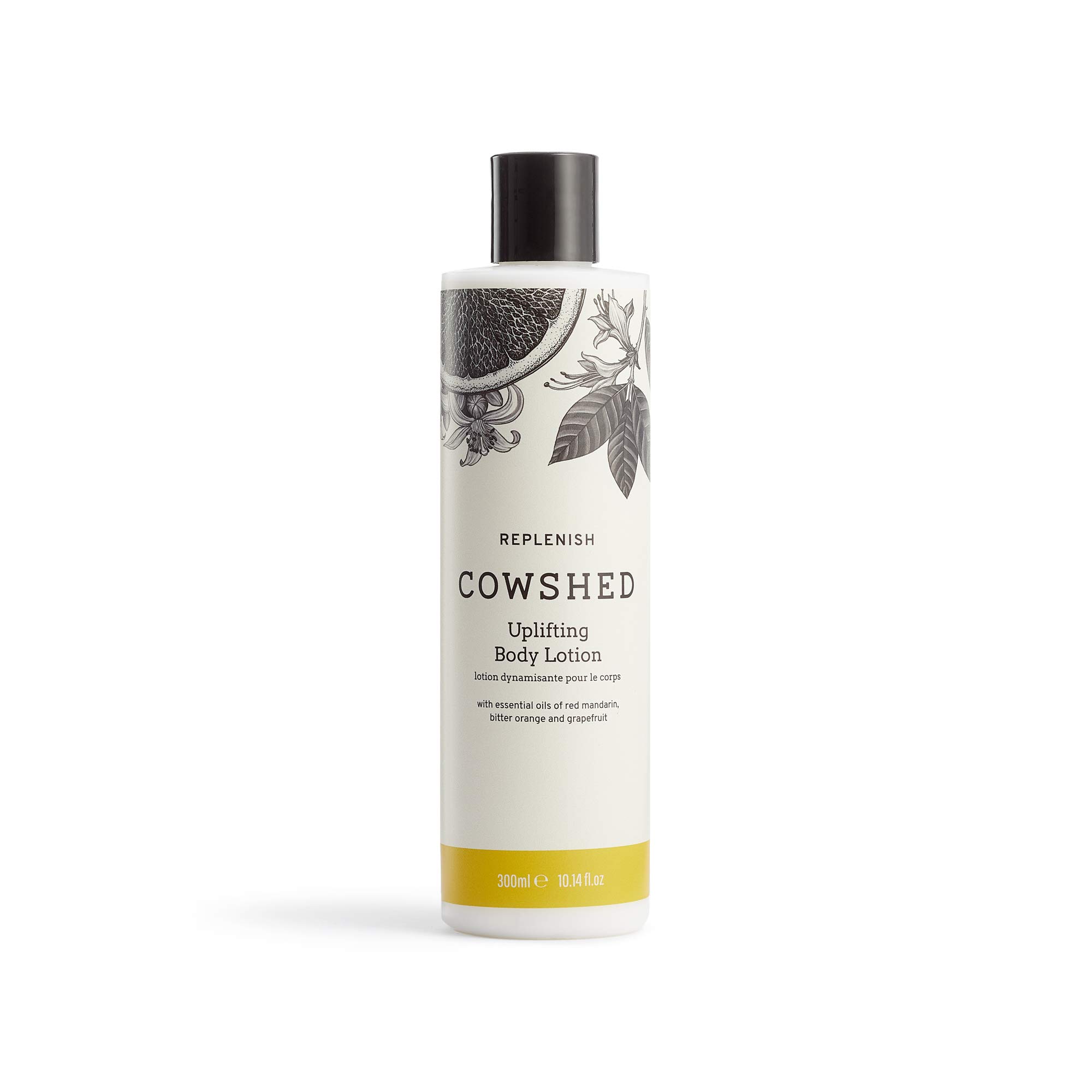 Cowshed Replenish Uplifting Body Lotion 300ml - Hydrating Body Moisturiser with Red Mandarin, Bitter Orange & Grapefruit Essential Oils - Nourishing Body Cream for Soft Skin