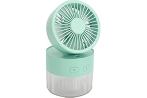 Sorandy 350ml Battery Operated Small Humidifier, Mini Humidifier with Fan, 120° Adjustable Misting Angle Small Desk Spray Mis