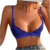 RoseSeek Women's Sheer Lace Underwire Bras Backless Push Up Comfort Bra Lingerie