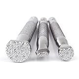 【3点セット】レザークラフト カービング マットスタンプ ぼかし 型押し用 刻印 大 中 小