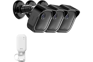 HIBEZOS All-New Blink Outdoor Camera Surveillance Mount, 3 Pack Weatherproof Protective Housing and 360 Degree Adjustable Mount for Blink Outdoor 4th & 3rd Gen Cam,Black (Camera is Not Included)