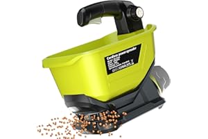 Byutrcfuy Electric Grass Seed Spreader for Ryobi ONE+ 18V Battery, Handheld Fertilizer Spreader for Lawn, Portable Granule Spreader for Seed, Feed, Weed, and Salt (Tool Only)
