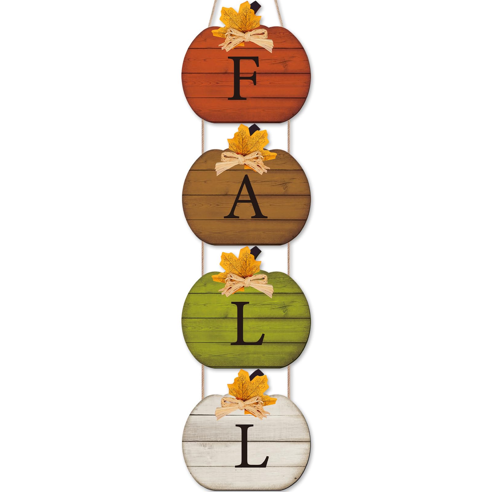 Photo 1 of Vicenpal Fall Signs Thanksgiving Fall Porch Decor Rustic Wooden Autumn Welcome Hanging Decor for Farmhouse Autumn Harvest Outdoor Indoor(Multicolor,Pumpkin)