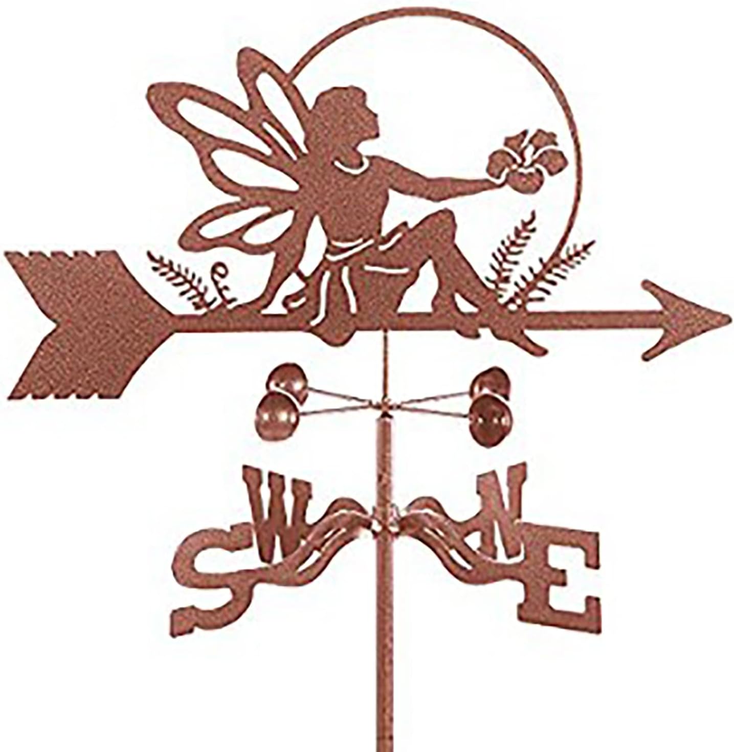 Weathervanes - Metal Flower Fairy Weathervane,Animal Motorcycle Weather Vane with Roof Mount Roof Garden Decorations for Outdoor Farm Yard Garden Gazebo,C
