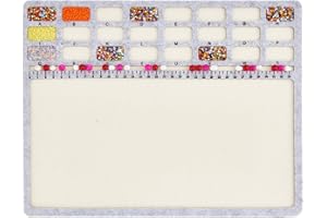 BENECREAT Large Rectangle Felt Beading Mat, Felt Bead Design Boards with Centimeter Alphabetic Scale Beads Tray Bead Pads for Art Crafts Jewelry Making Beading Supplies, 14.4x11inch