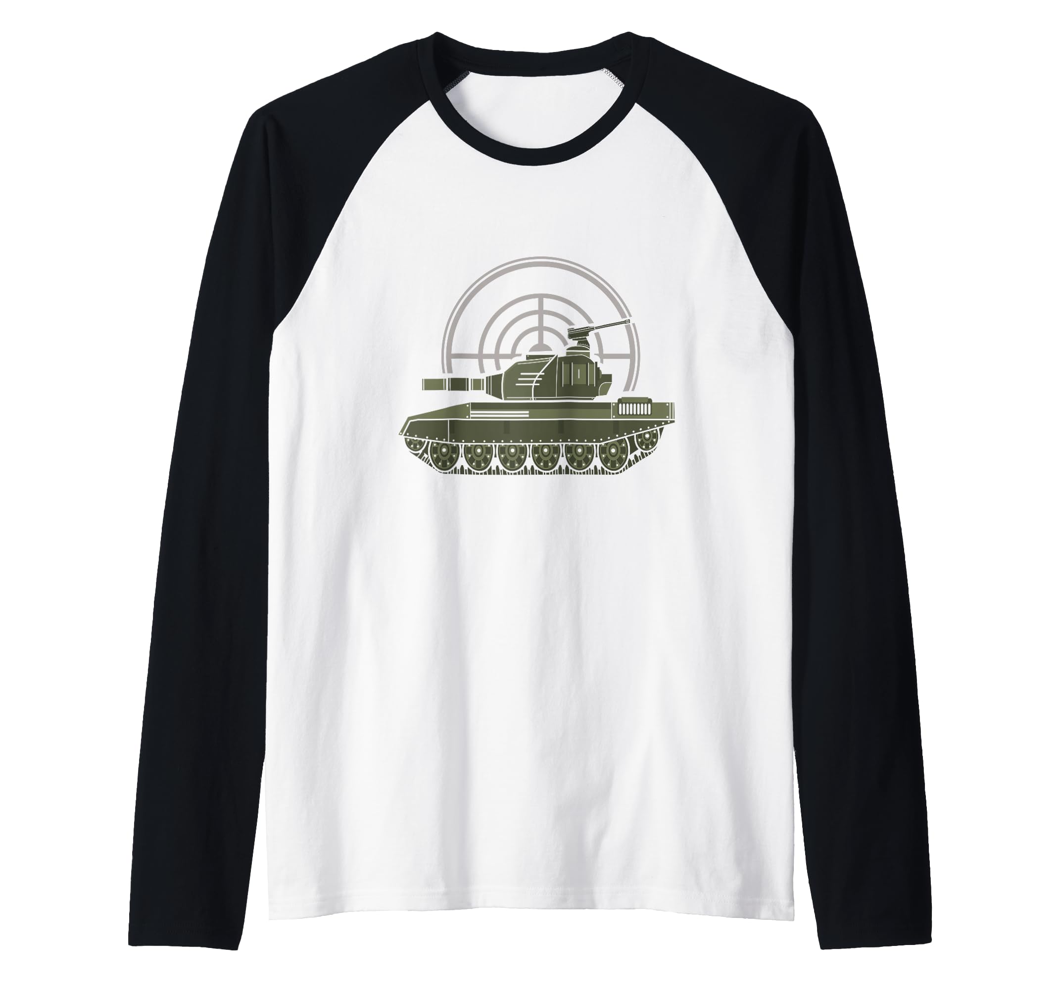 Sherman M4A1 I History Vintage I WWII Army Tank Raglan Baseball Tee