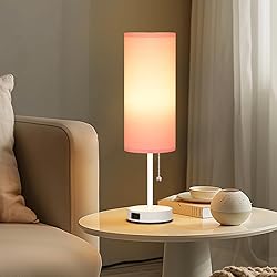 Dott Arts 18" Table Lamp for Bedroom, 3-Color