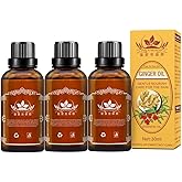 3 Pack Lymphatic Drainage Ginger Oil, Ginger Massage Oil to Promote Blood Circulation,Suitable for Body Massage。