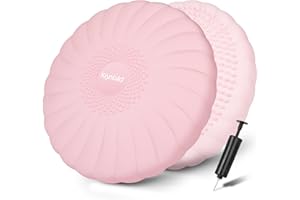 kisnbld Wobble Cushion, Extra Thick Wiggle Seat for Sensory Kids, Non-slip Balance Disc with Inflation Pump for Adults Core Strength, Posture Improvement & Physical Therapy (13.5in/34cm)