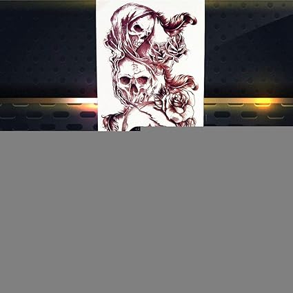 3d Death Skull Bracelet Chains Temporary Tattoos Stickers Men