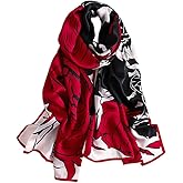 MEISEE 100% Mulberry Silk Long Scarf for Women Large Oblong Sunscreen Shawls Wraps Neck Headscarf Hair Wraps Gift Packed