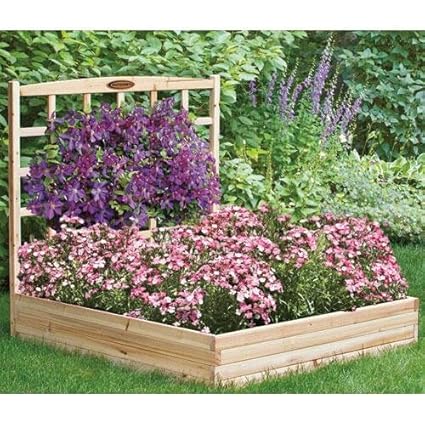 Amazon.com: Cedar Raised Garden Bed with Trellis: Garden & Outdoor