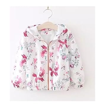 Amazon Win 花柄 ウインド ブレーカー フード ジャケット カッパ