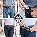 Zero Grid Travel Security Belt - Hidden Money Pouch - Non-Metal Buckle (Brown)